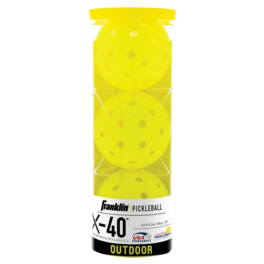 Franklin Outdoor X-40 Pickleball pack of 3, yellow
