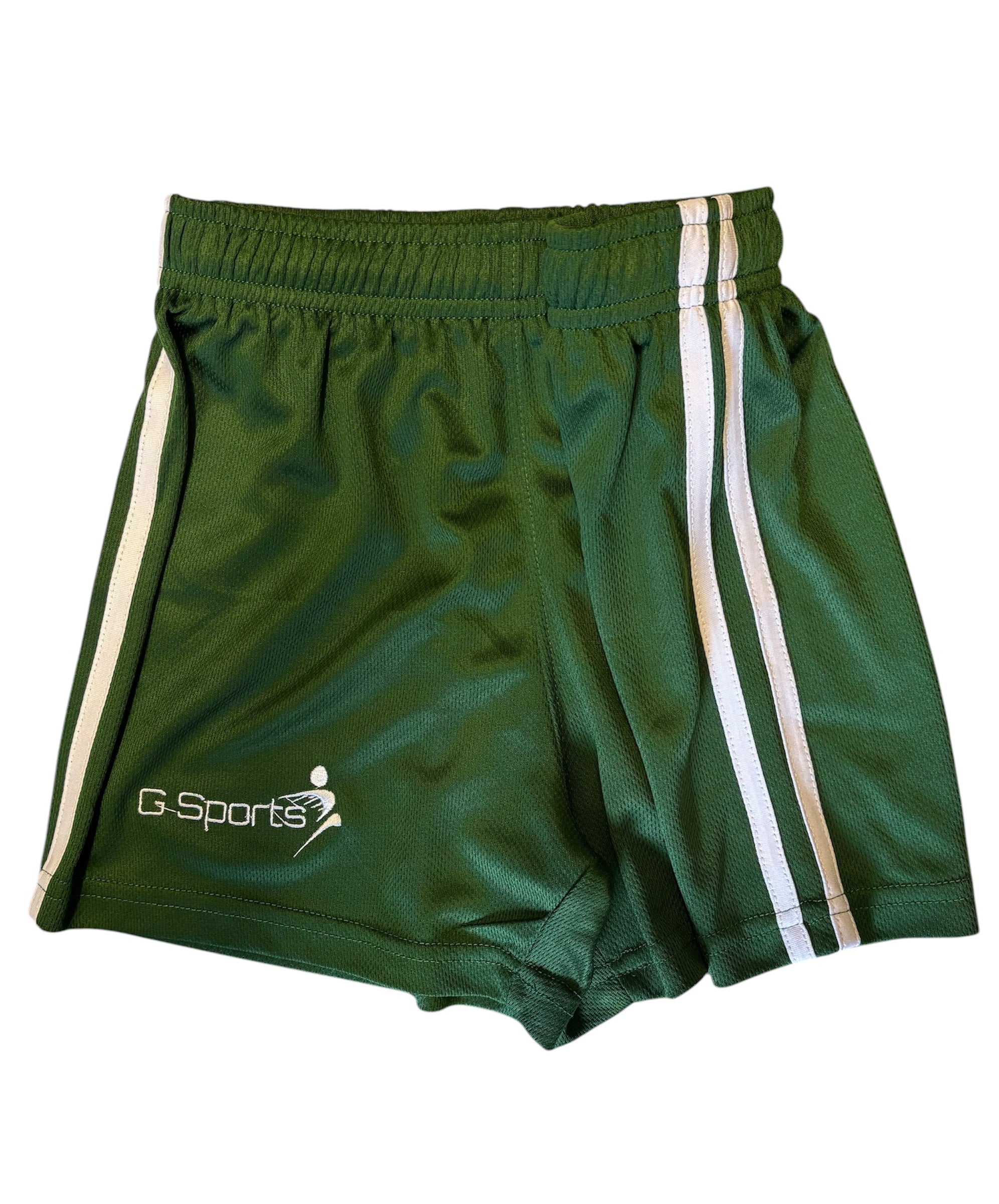 GSports GAA Shorts, Bottle Green/White