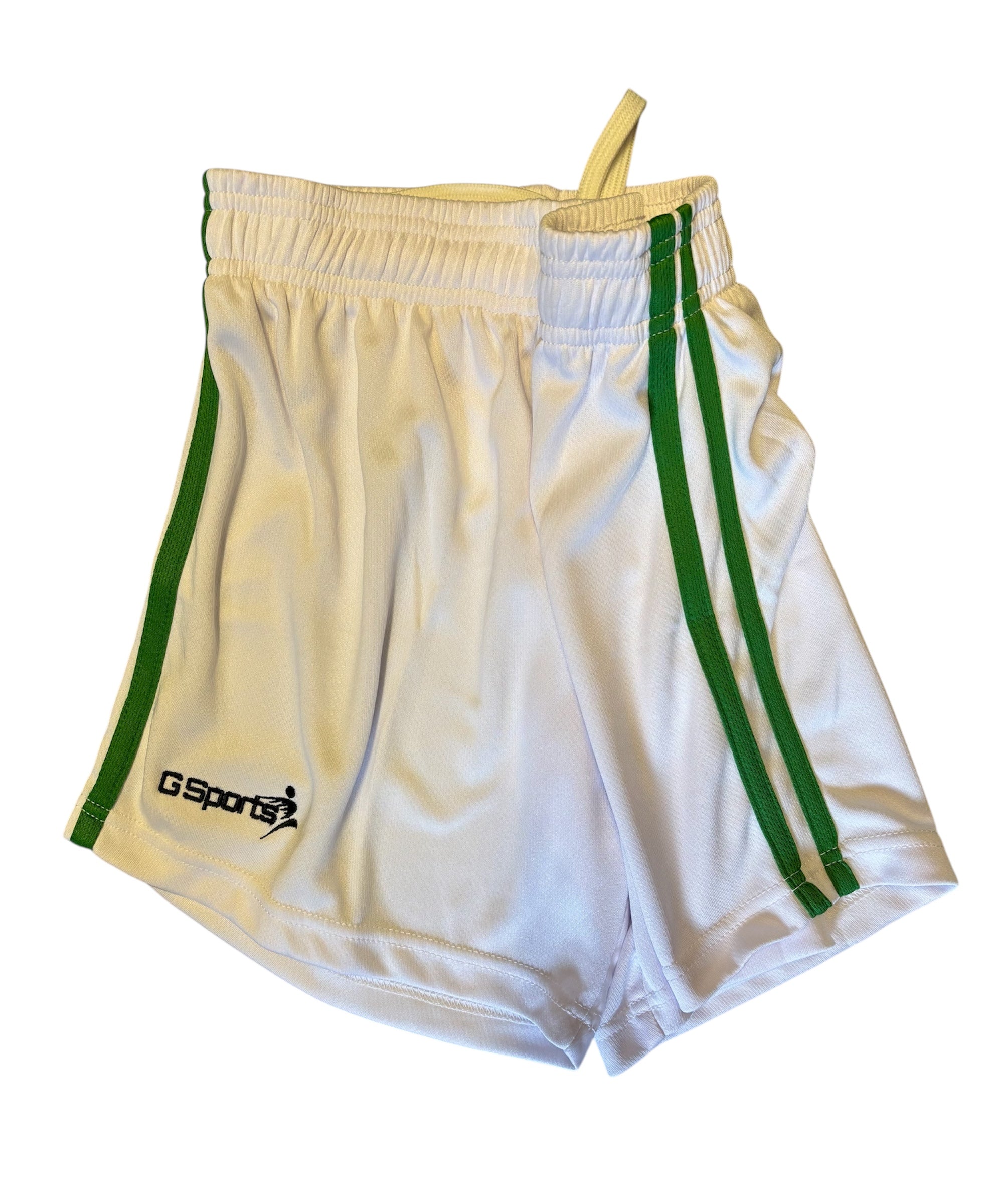 GSports GAA Shorts, White/Green