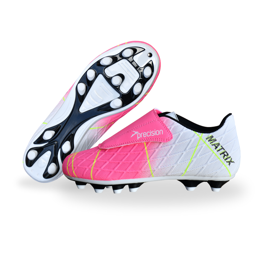 Precision Matrix Junior Football Boots FG Fuchsia/White/Lime