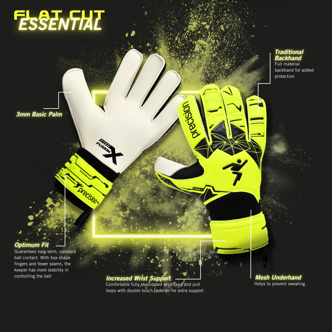 Precision Junior Fusion_X Flat Cut Essential GK Gloves
