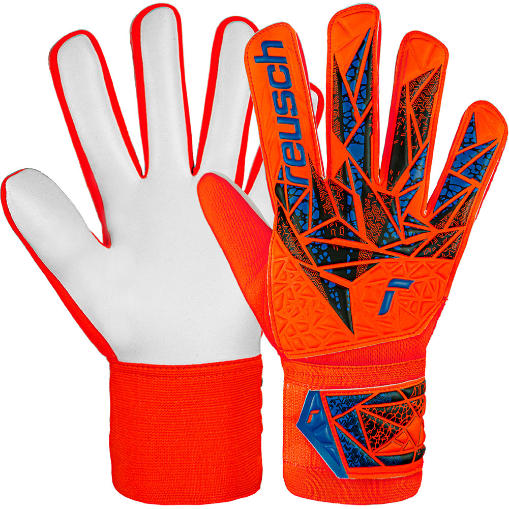 Reusch Attrakt Starter Solid Junior Goalkeeper Gloves, Orange/Blue