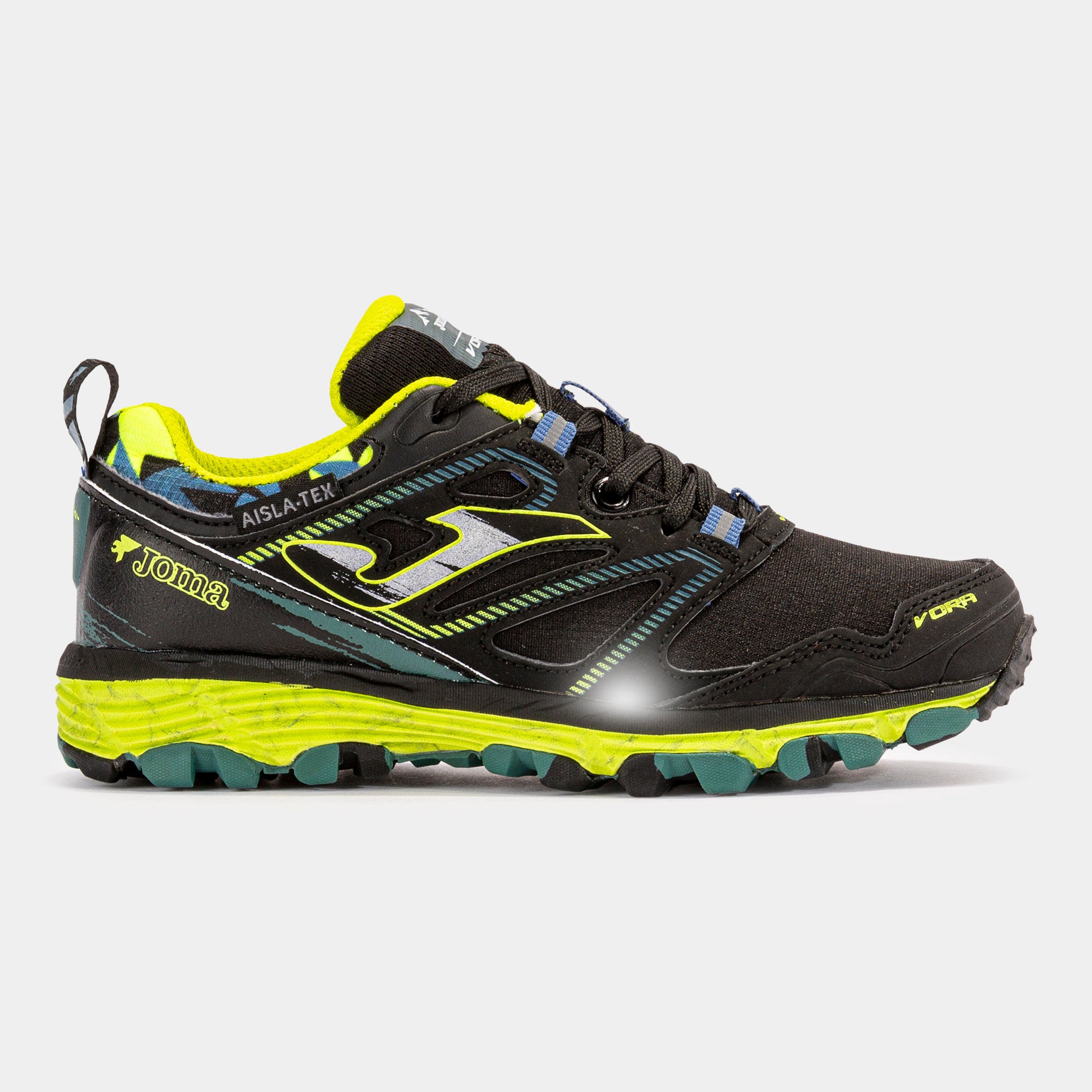 Joma Vora 2401 Trail Shoe Black Lemon Jr
