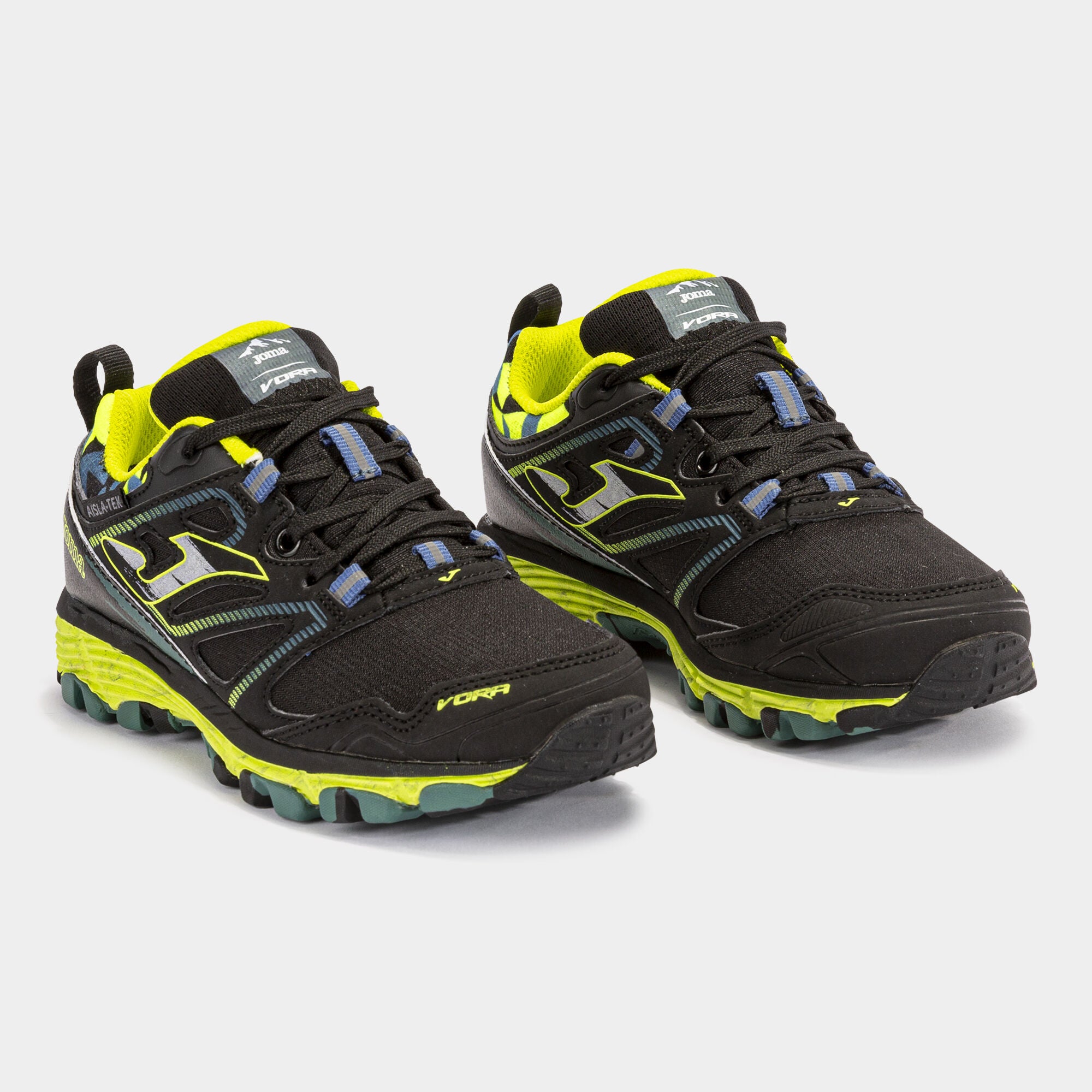 Joma Vora 2401 Trail Shoe Black Lemon Jr