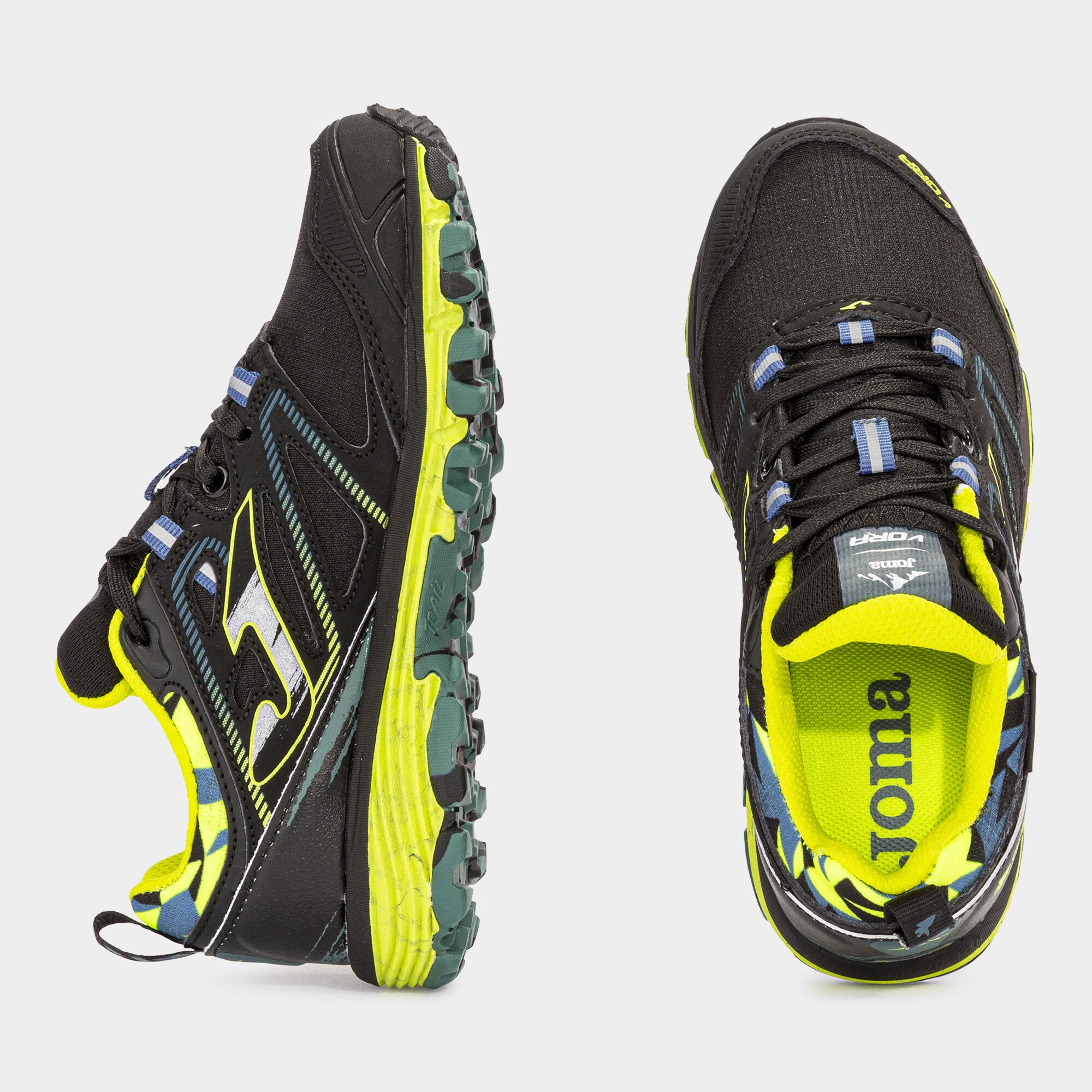 Joma Vora 2401 Trail Shoe Black Lemon Jr