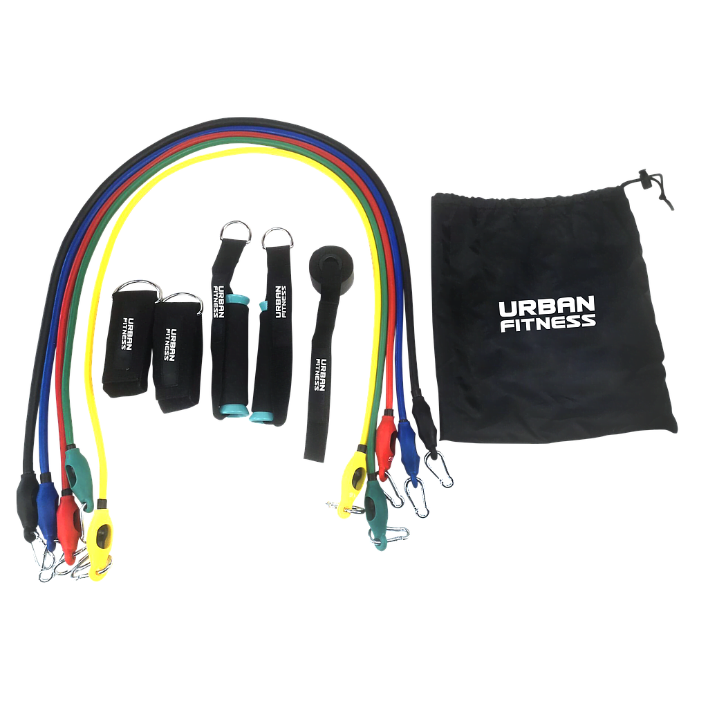 Urban Fitness 11pc Resistance Tube Set