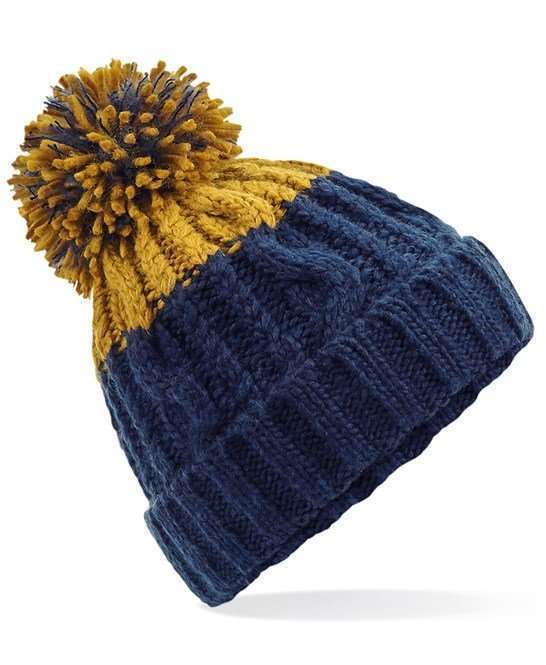 Beechfield Apres Beanie Navy/Mustard