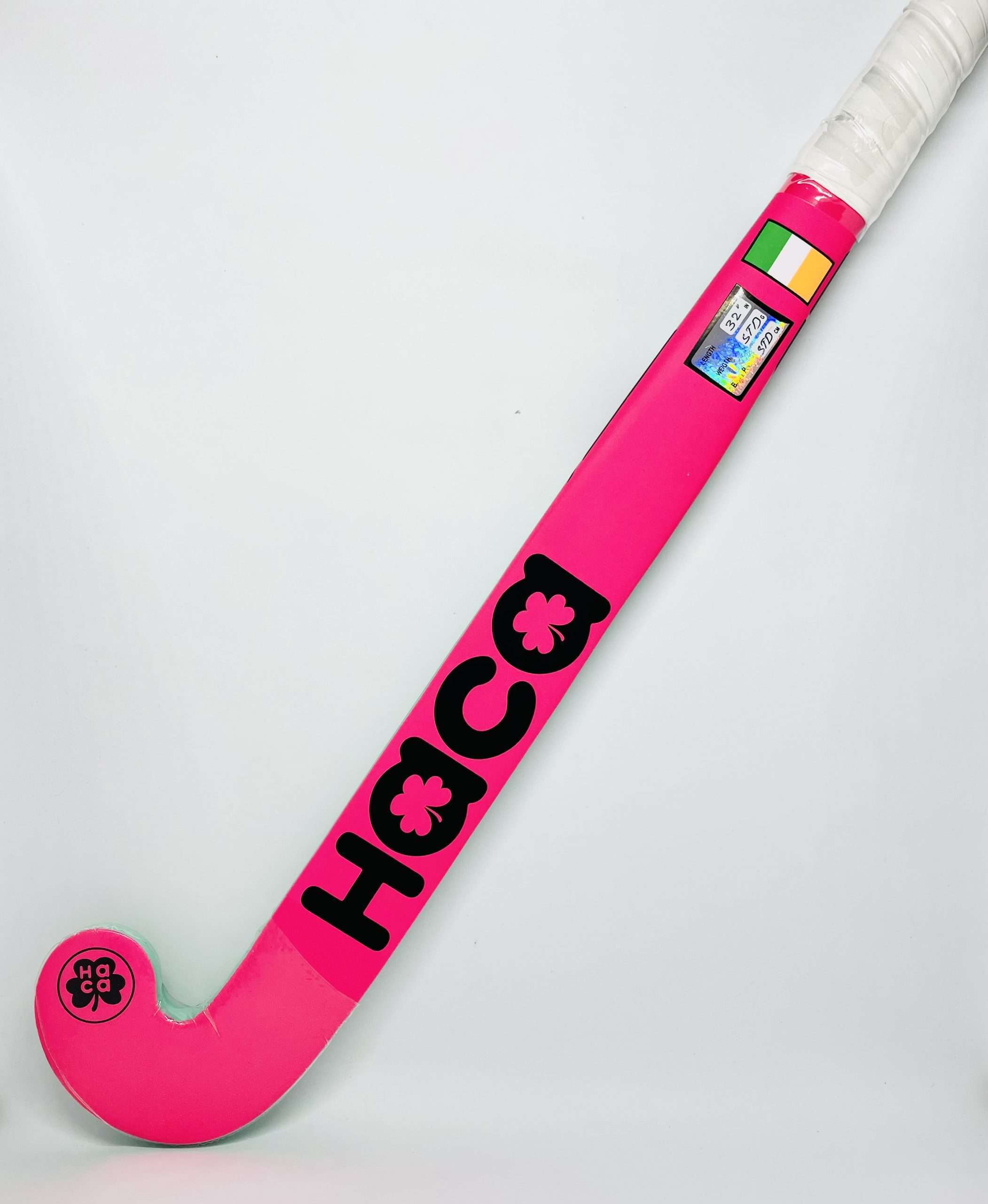 Haca Junior Wooden Hockey Stick Turquoise/Pink