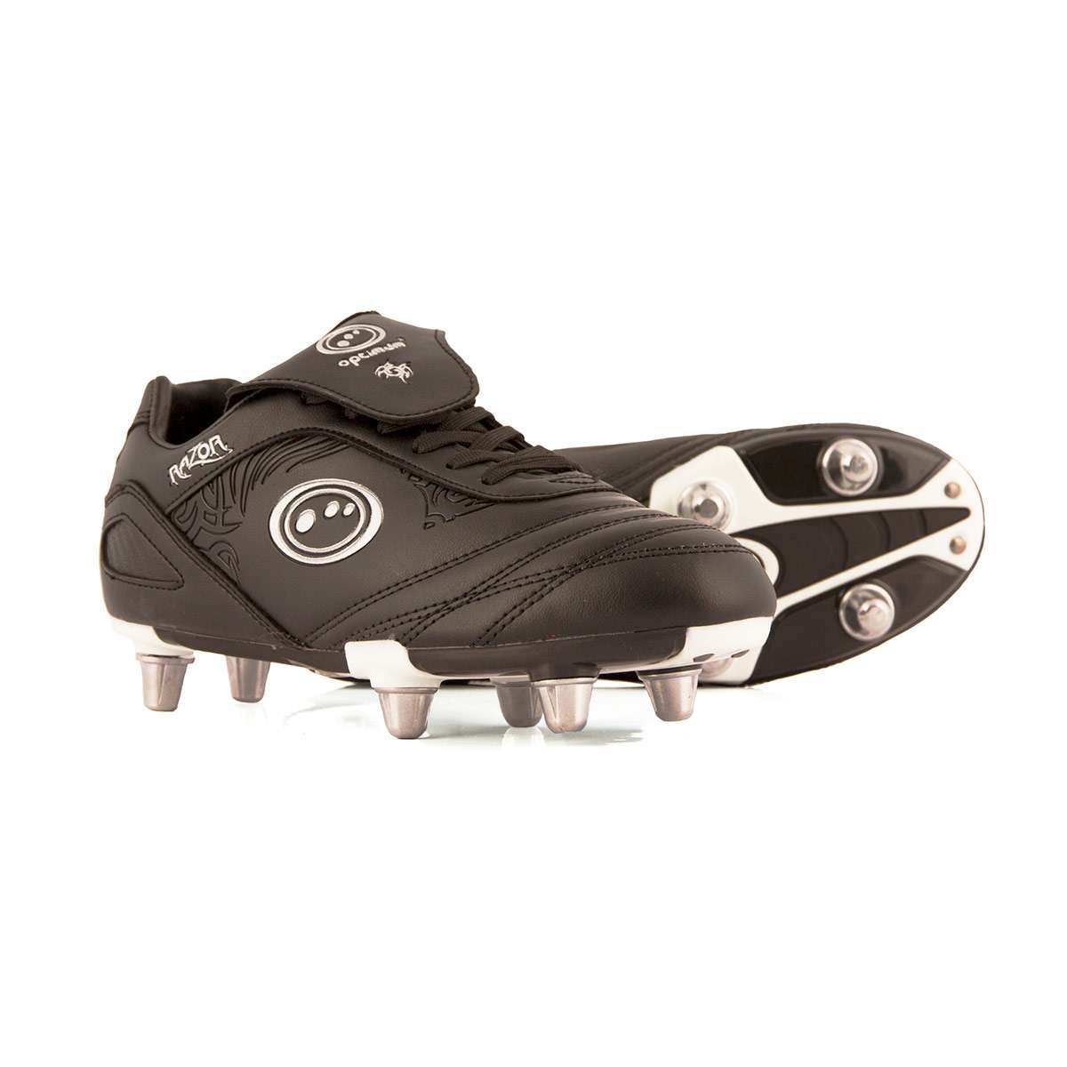 Optimum Razor Rugby Boot Black/Silver