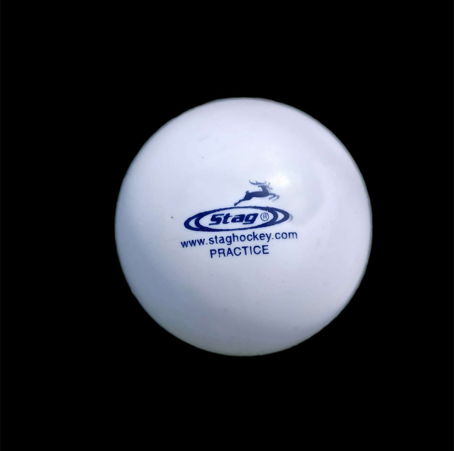 Stag Smooth Hockey Ball, White, Dozen