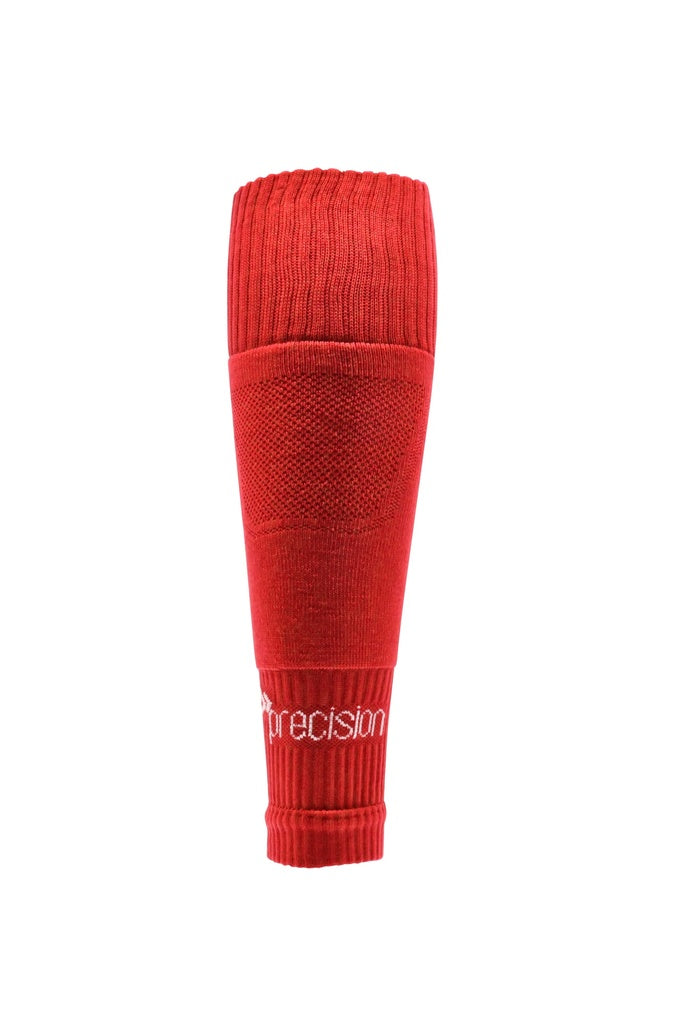 Precision Pro Footless Compression Sleeve Socks Red (Size 7-12)