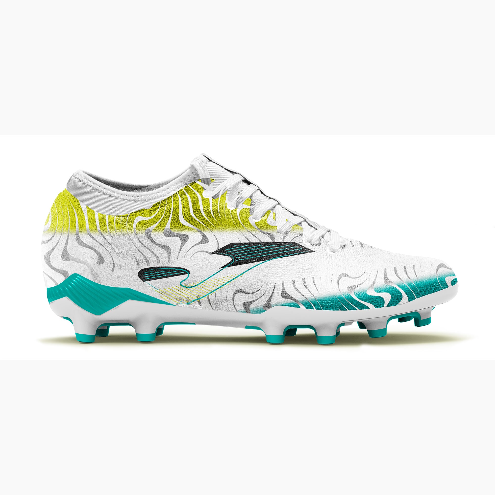 Joma Evolution 2402 White/Turquoise Firm Ground Football Boot