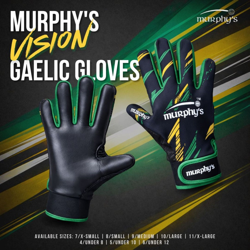 Murphy's Vision Gaelic Gloves Black/Amber/Green