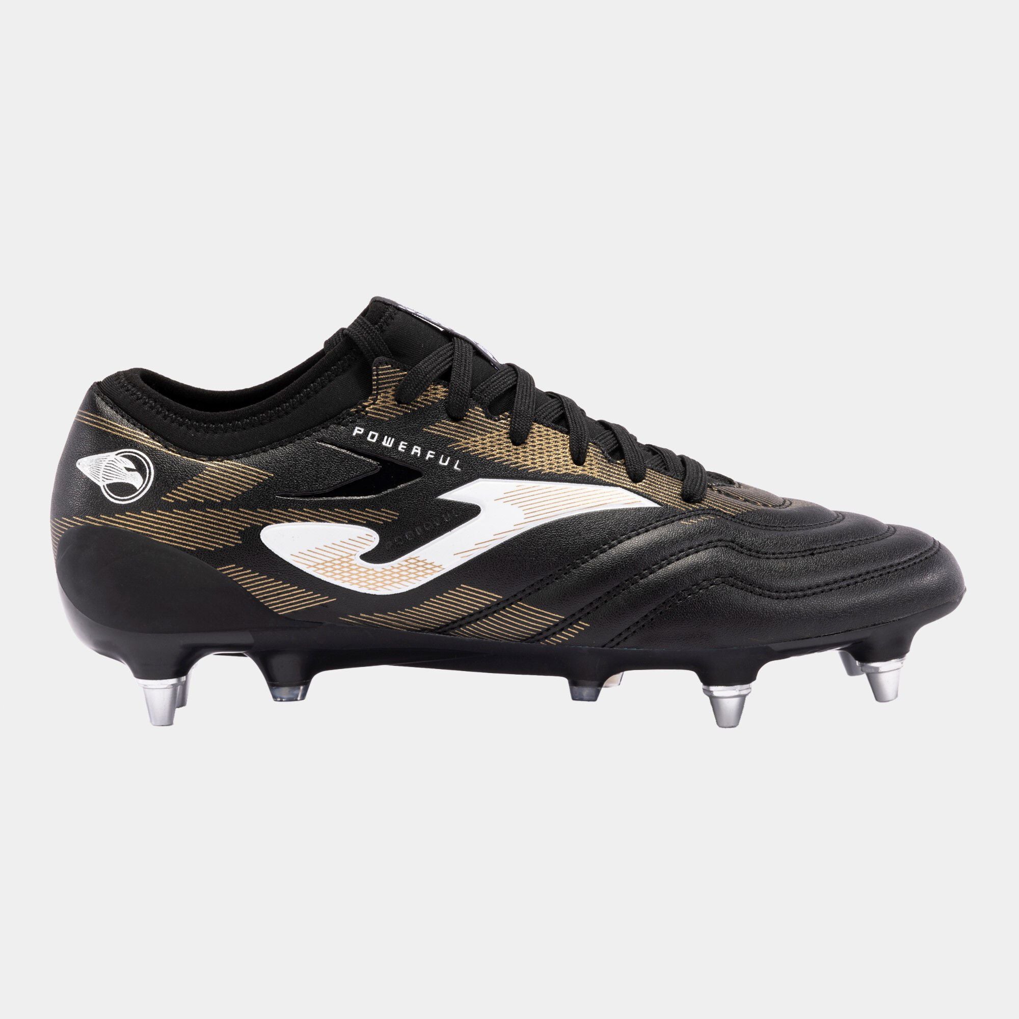 Joma Powerful 2401 Black/Gold Soft Ground Boot