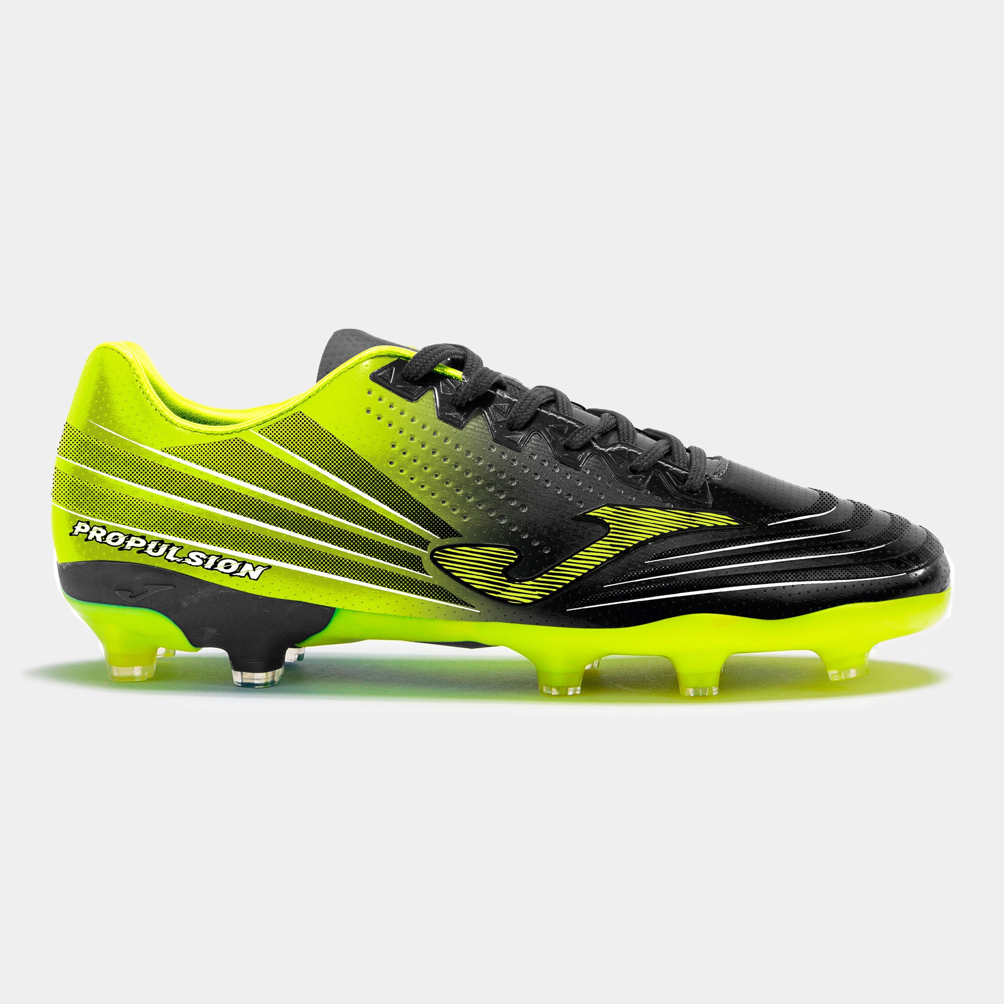 Joma Propulsion 2201 Junior Football Boot Black/Lime (LIGHT-UP STUDS)