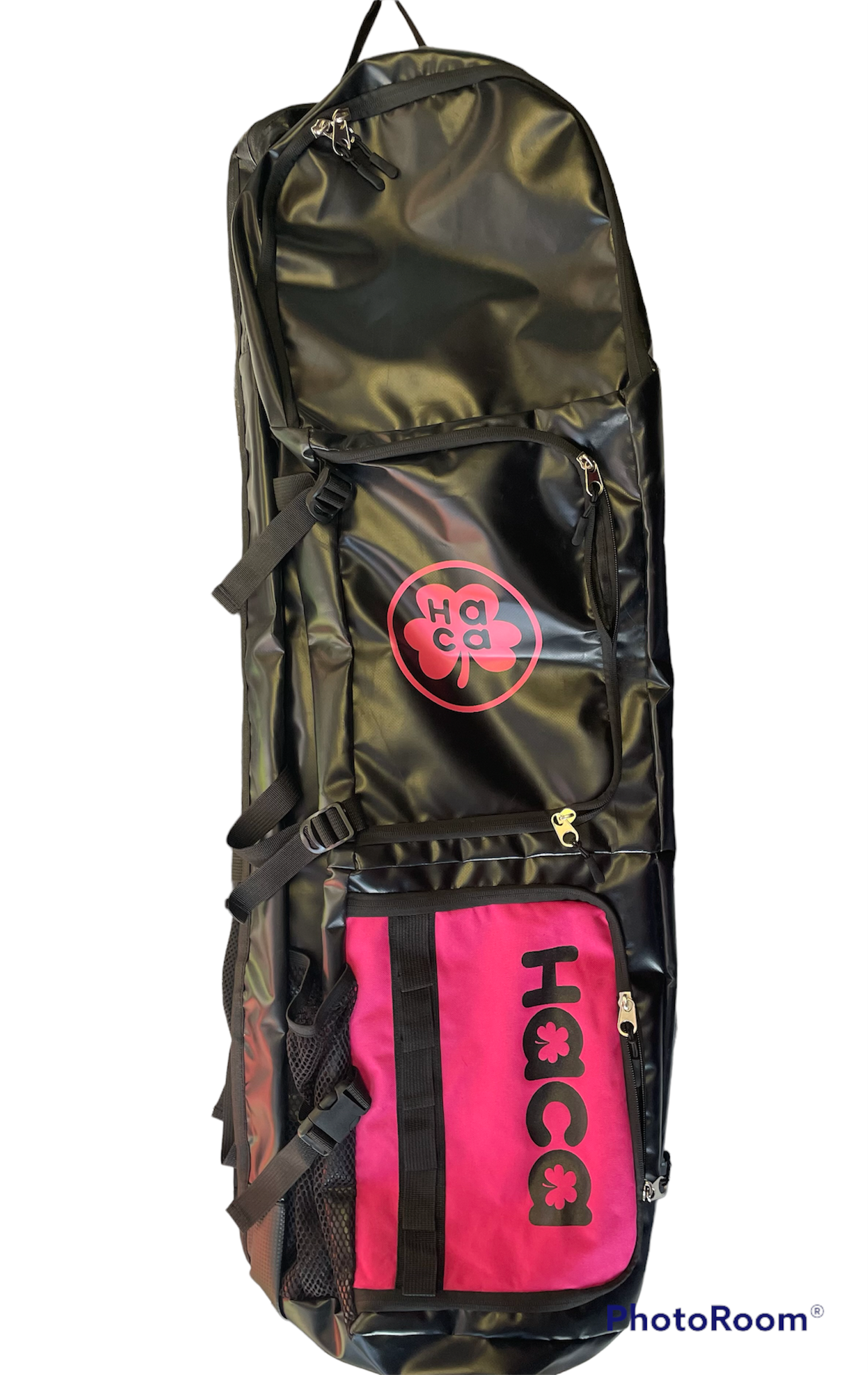 Haca Large Waterproof Stick Bag Black/Pink