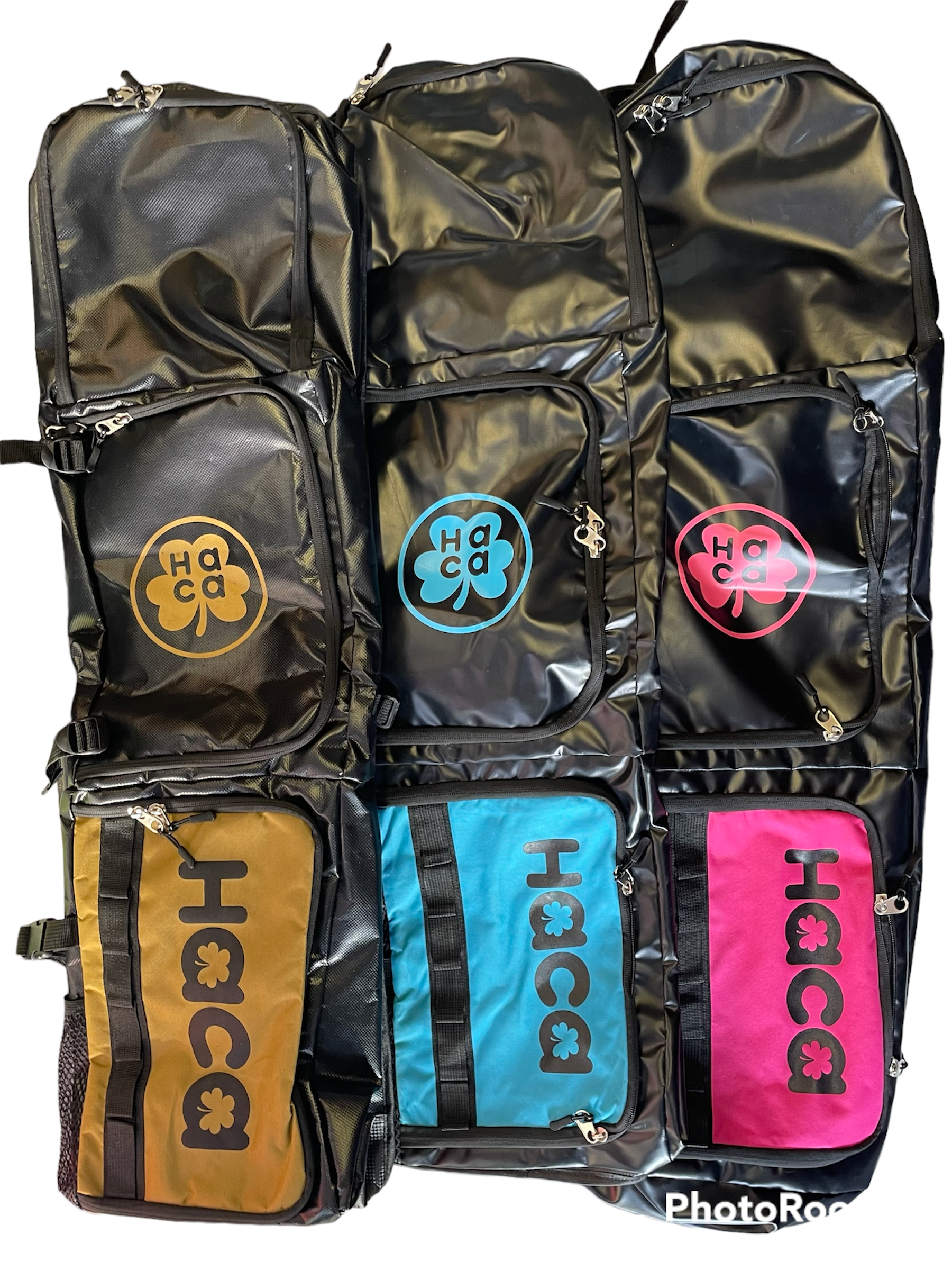 Haca Large Waterproof Stick Bag Black/Pink