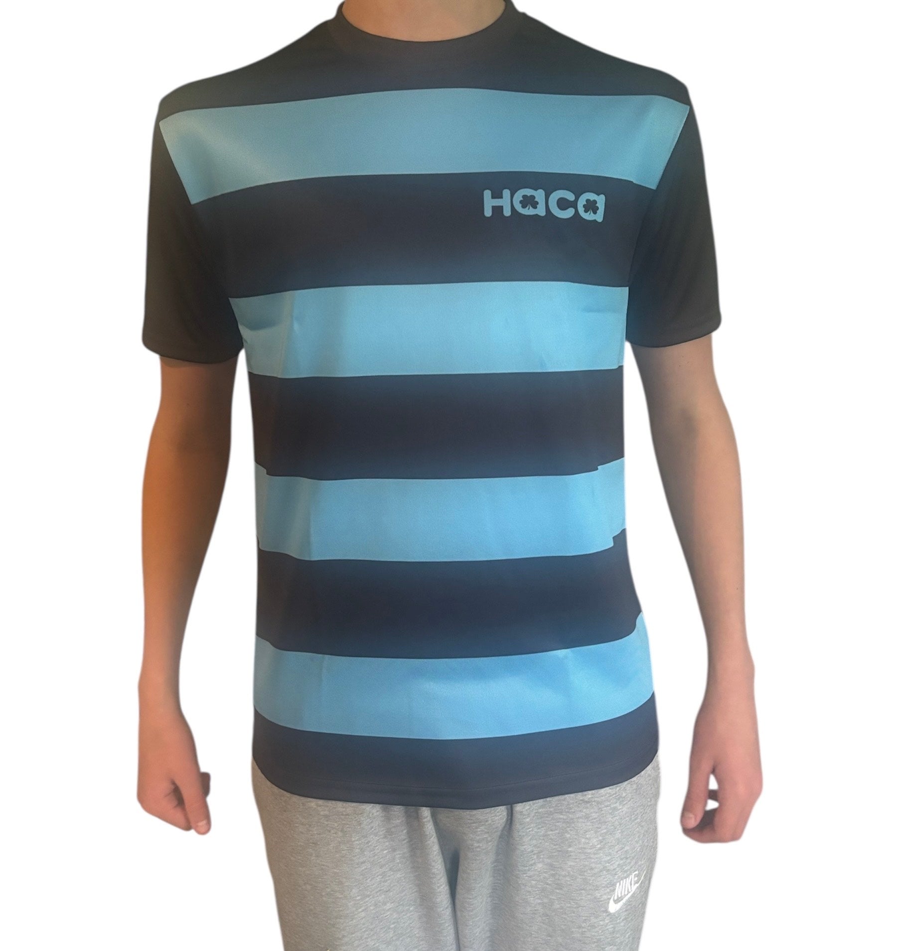 Haca Polyester Training Jersey - Black/Cyan