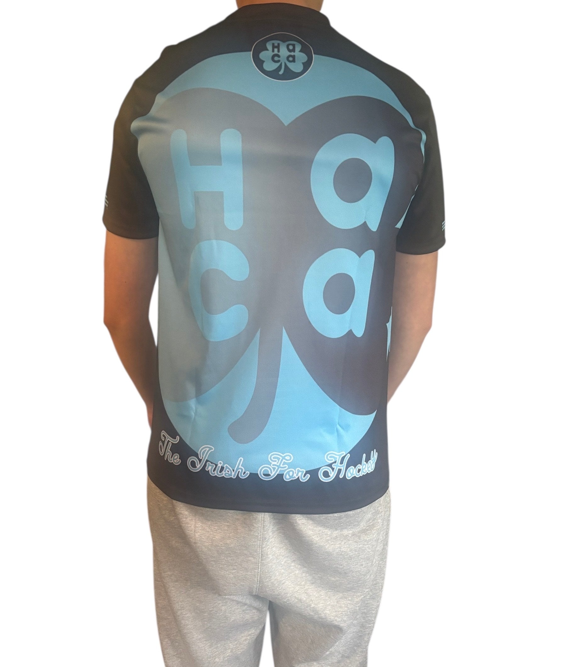 Haca Polyester Training Jersey - Black/Cyan