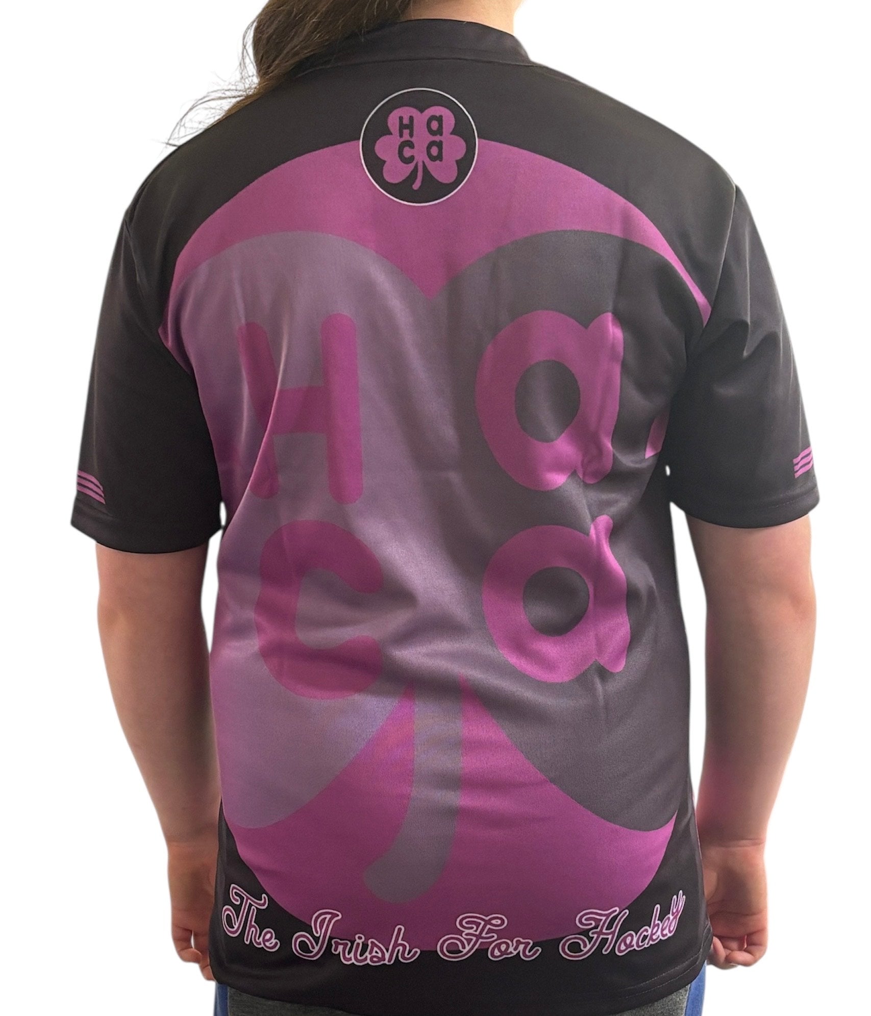 Haca Polyester Training Jersey Ladies Fit - Black/Purple