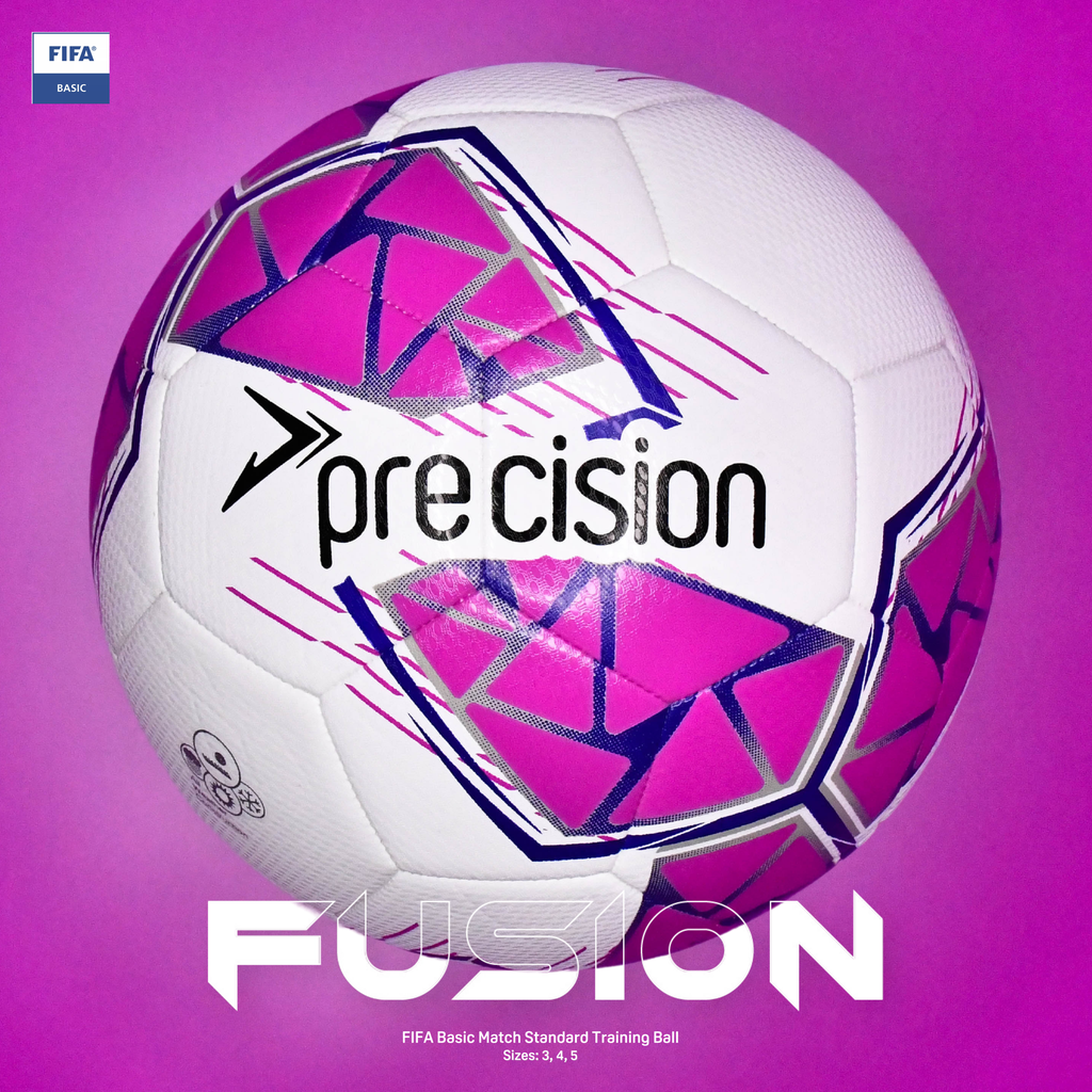 Precision Fusion Fifa Basic Training Ball White/Pink