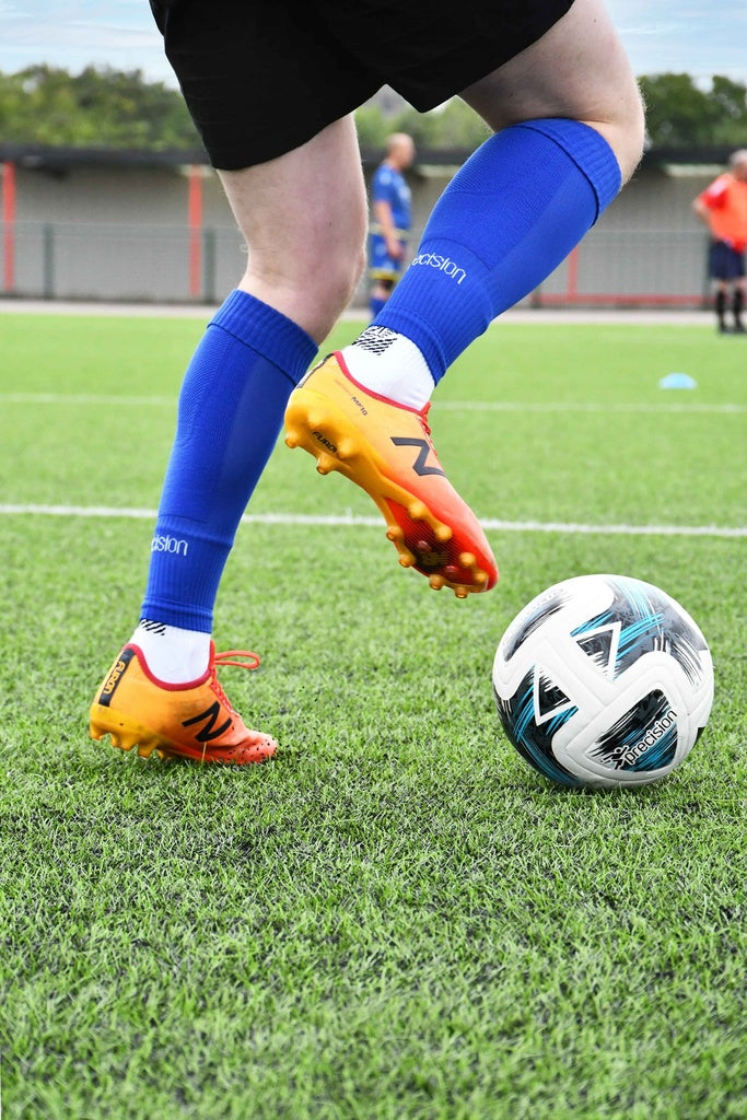 Precision Pro Footless Compression Sleeve Socks Royal Blue (Size 7-12)