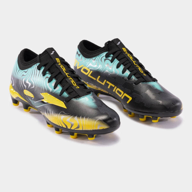Joma Evolution 2401 Black/Gold Firm Ground Football Boot