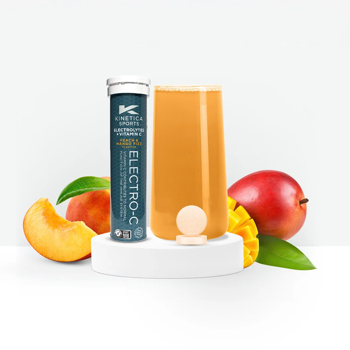 Kinetica Electrolytes, Peach & Mango Fizz, 15 tablets