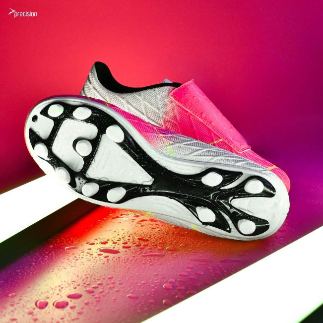 Precision Matrix Junior Football Boots FG Fuchsia/White/Lime