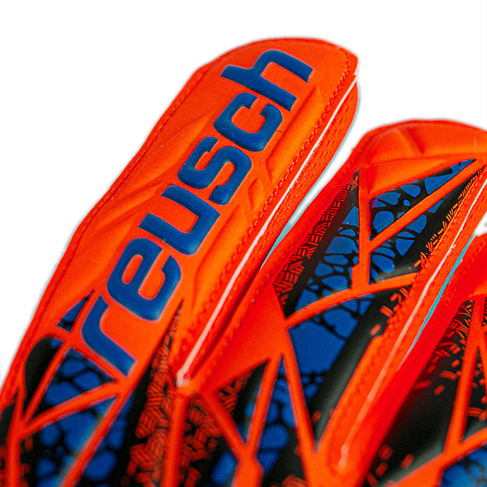 Reusch Attrakt Starter Solid Junior Goalkeeper Gloves, Orange/Blue