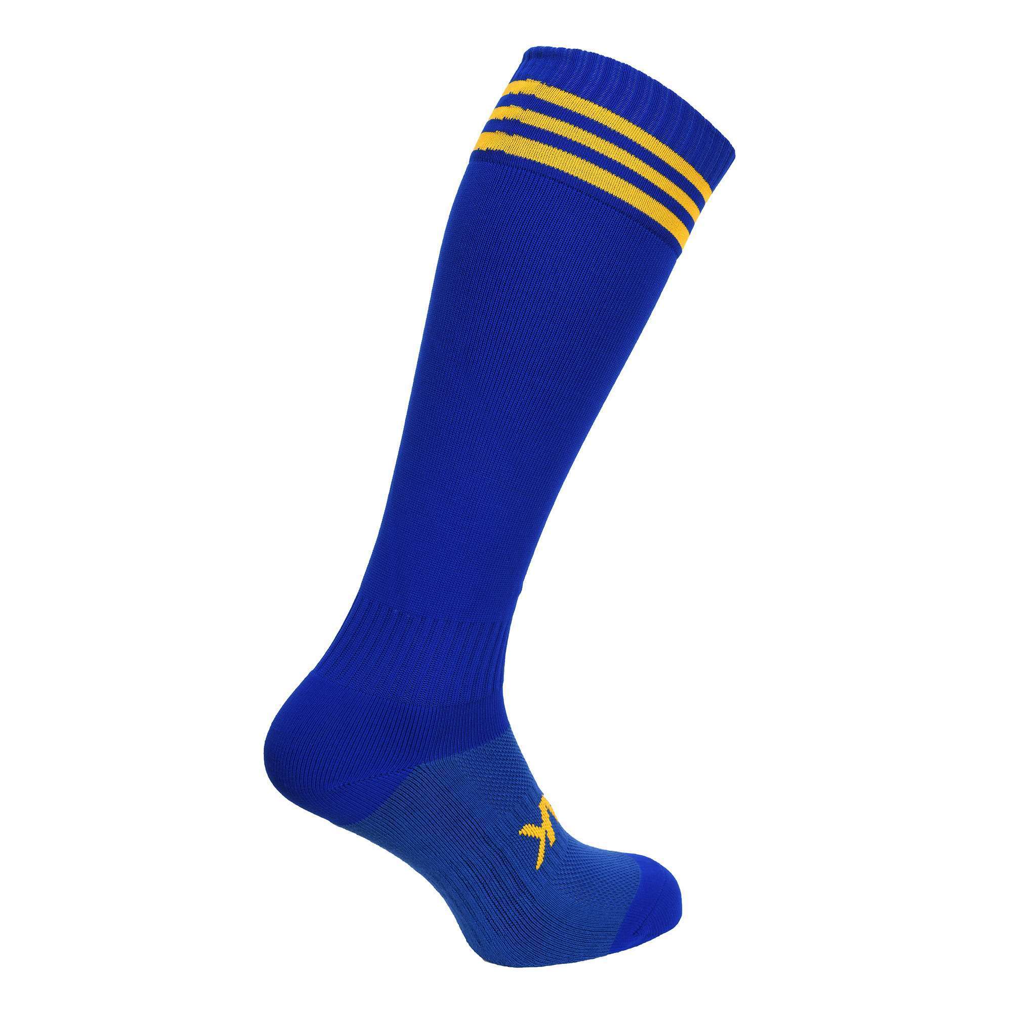 Atak Full Length Sock Royal Blue/Yellow