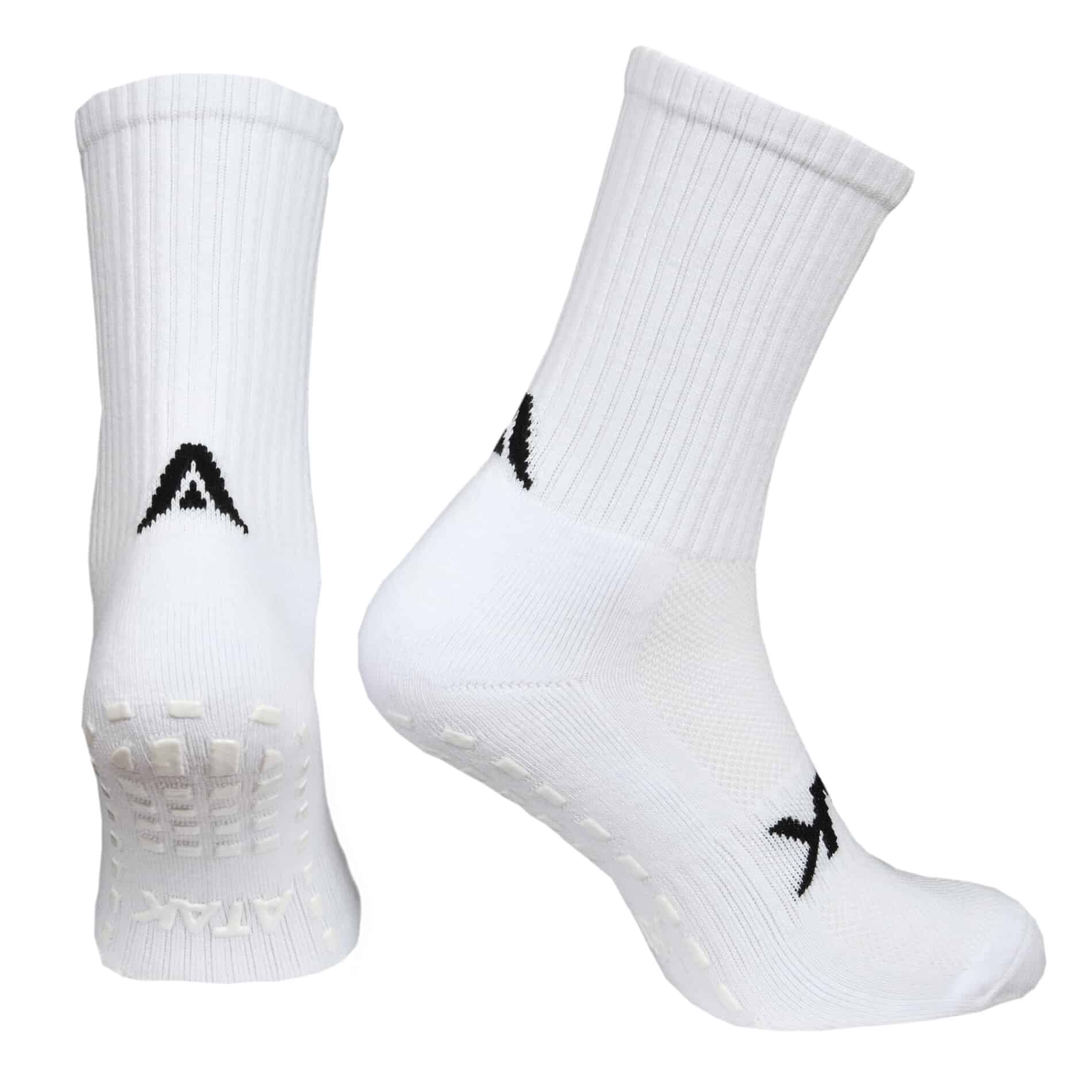 Atak Grip Socks Mid-Leg White