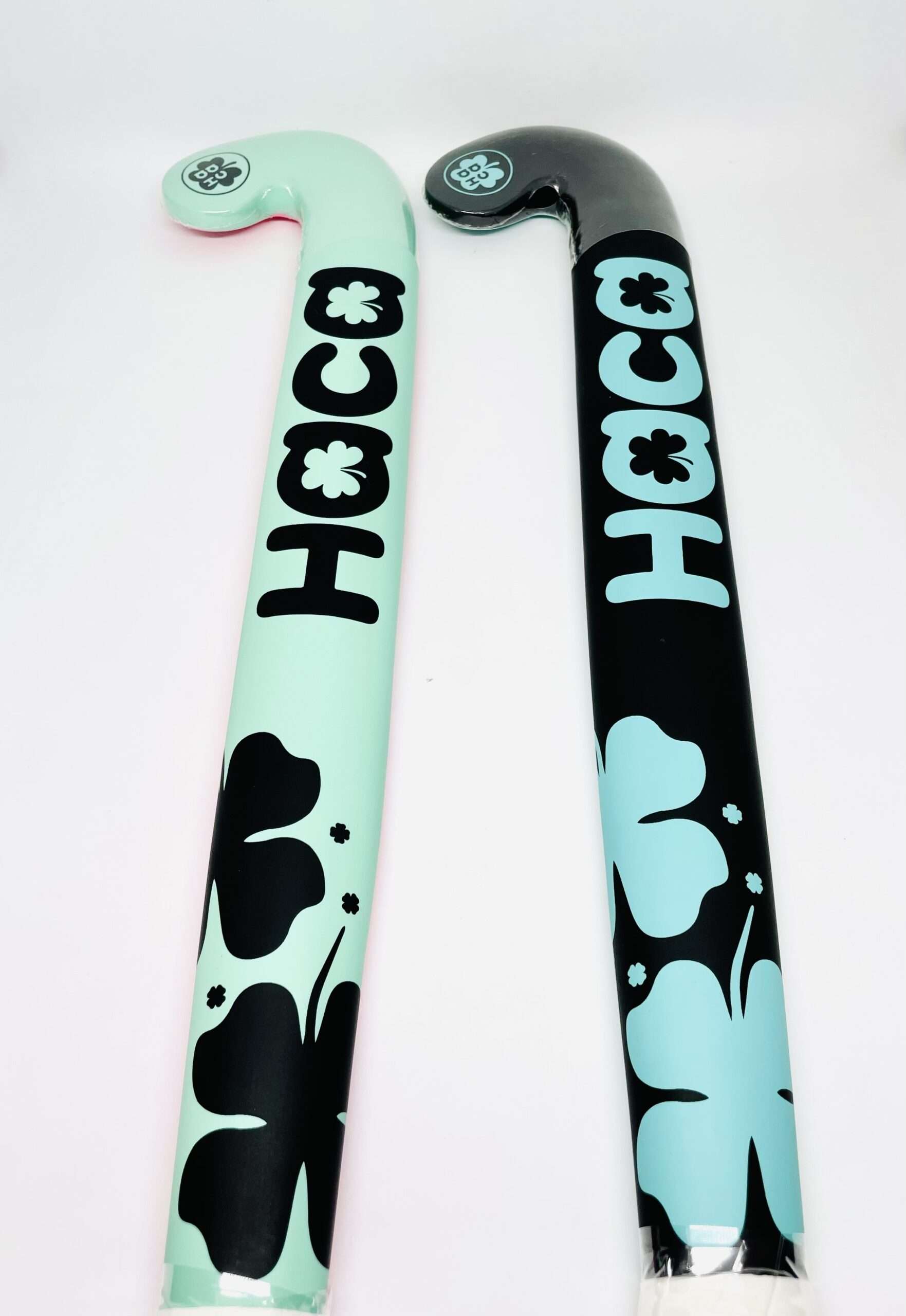 Haca Junior Wooden Hockey Stick Black/Cyan