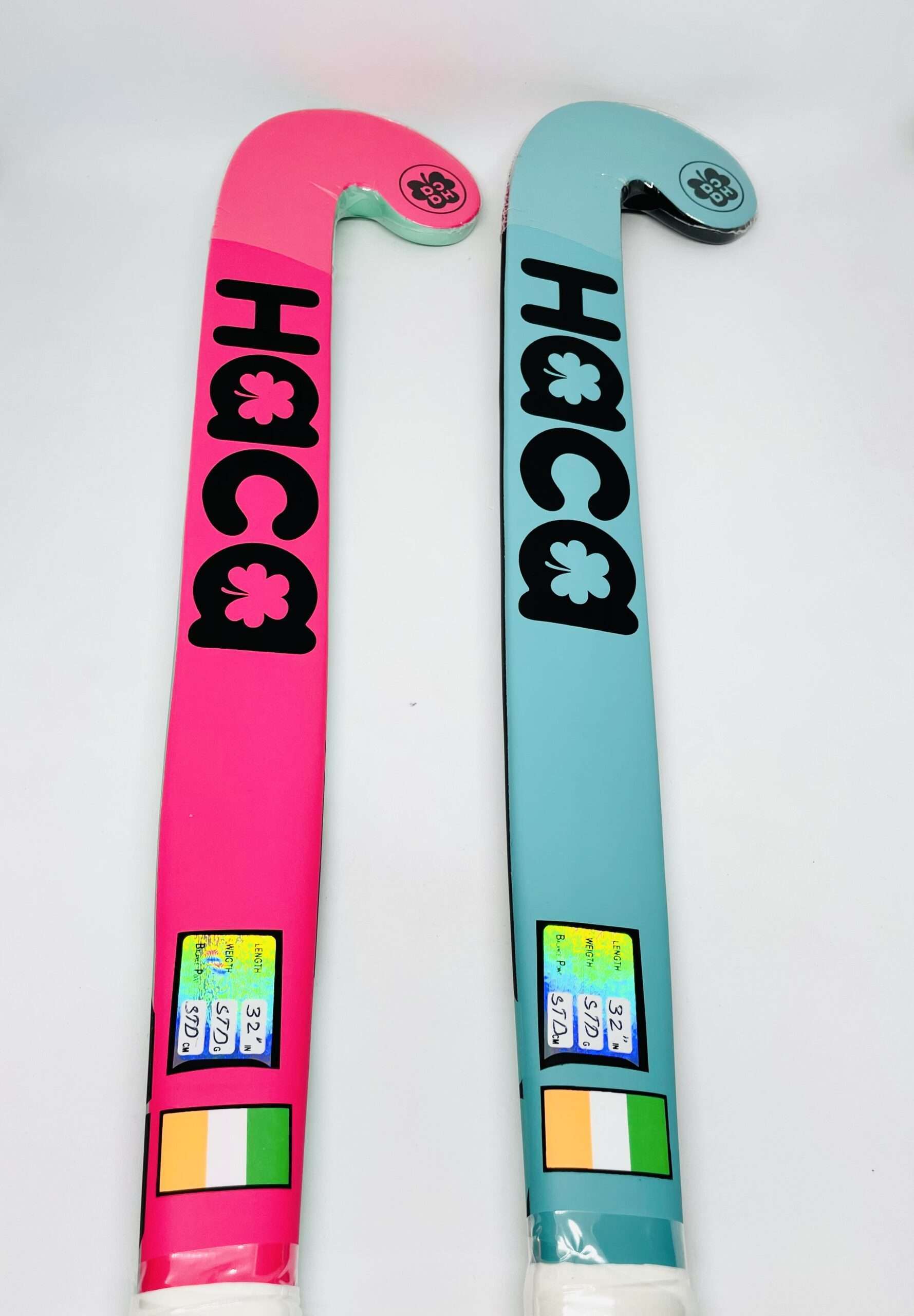 Haca Junior Wooden Hockey Stick Turquoise/Pink