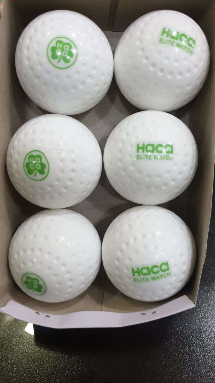 Haca Match Dimple Hockey Ball, White