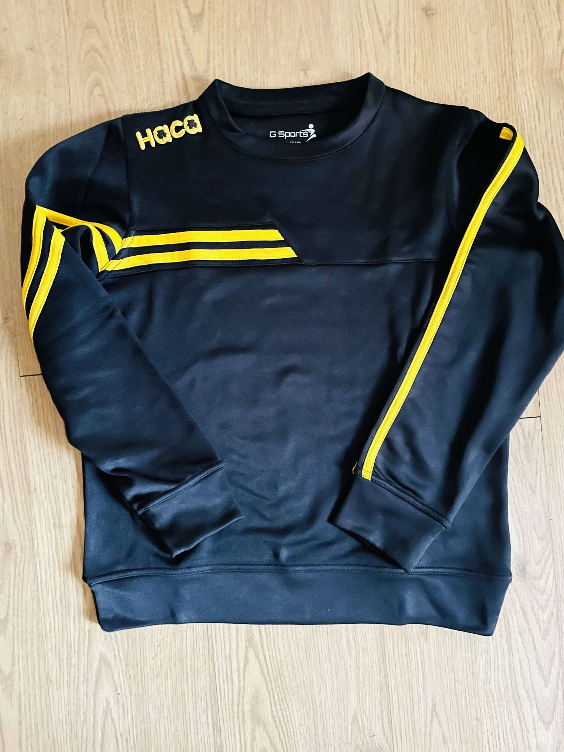 Haca Hockey Round Neck Sweatshirt Black/Gold