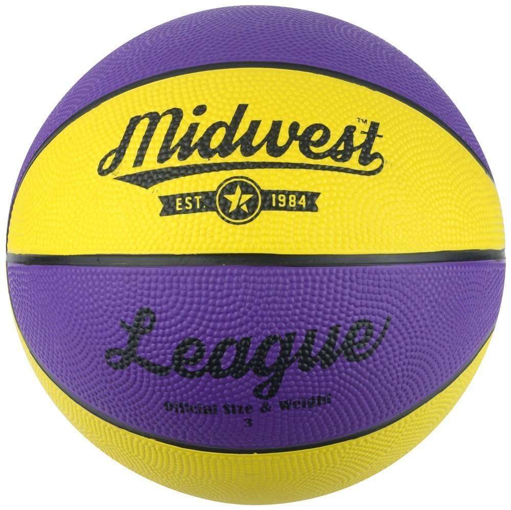Midwest League Basketball Yellow/Purple Size 3/5/6/7