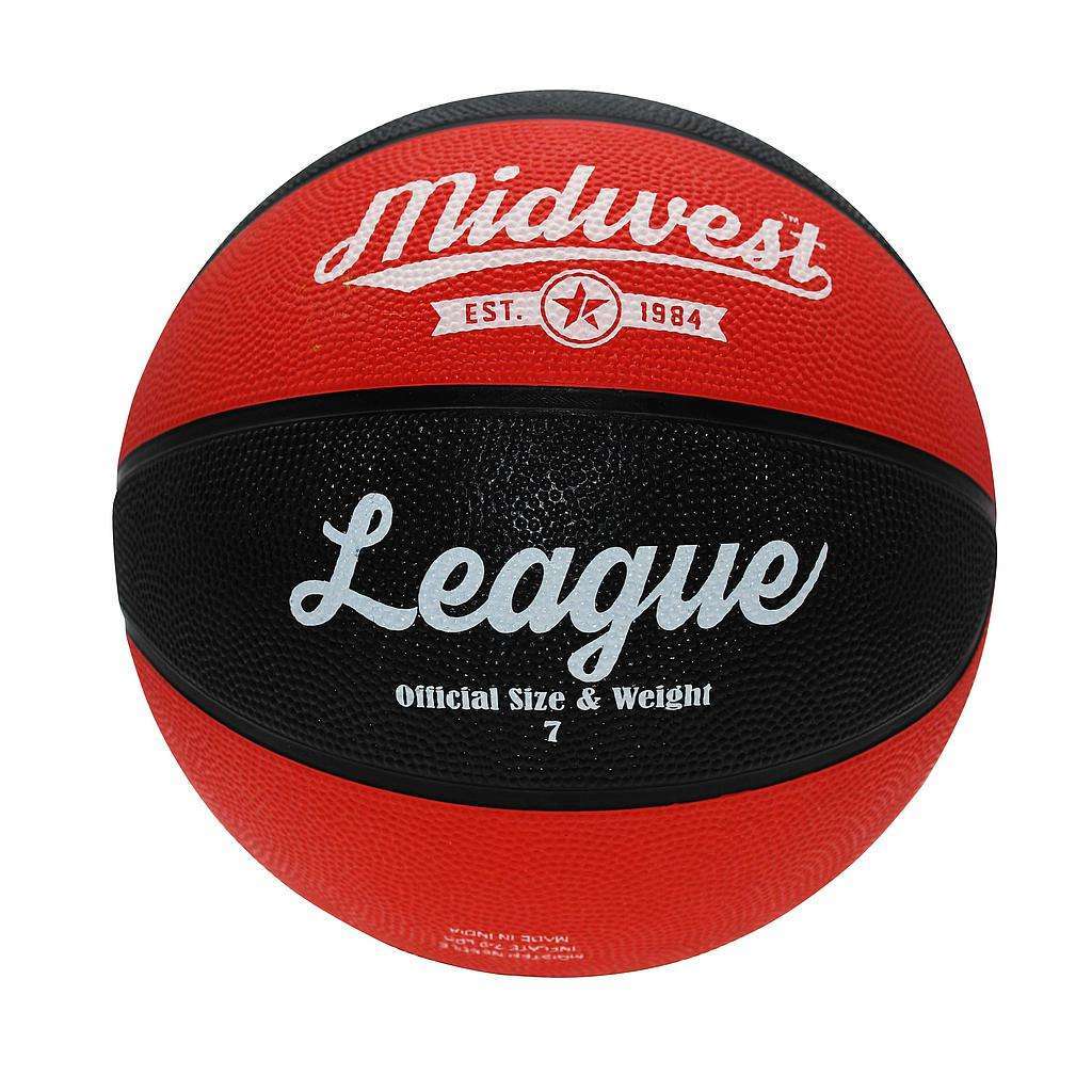 Midwest League Basketball Black/Red Size 3/5/6/7