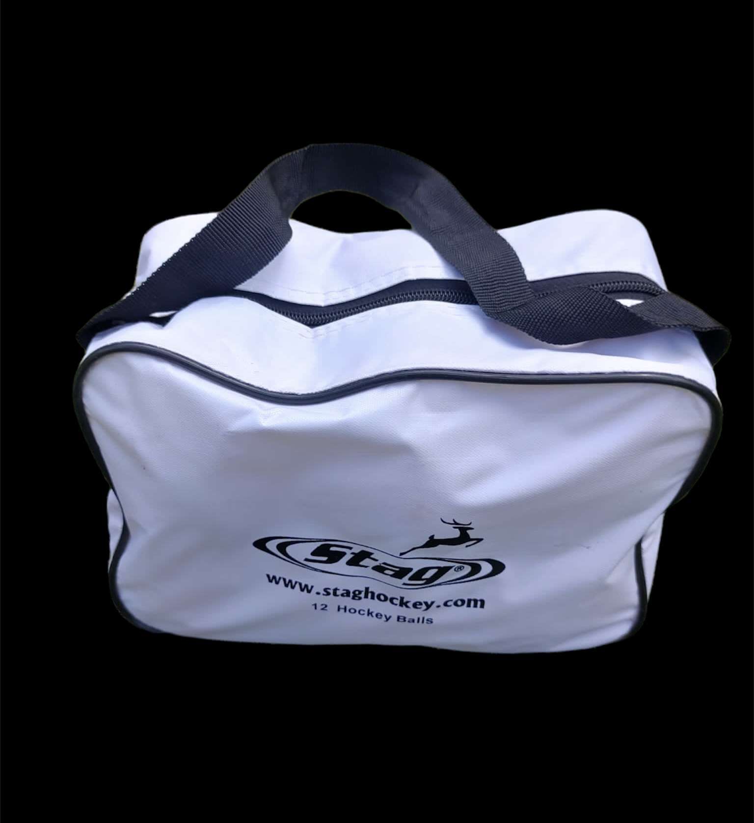 Stag Smooth Hockey Ball, White, Dozen