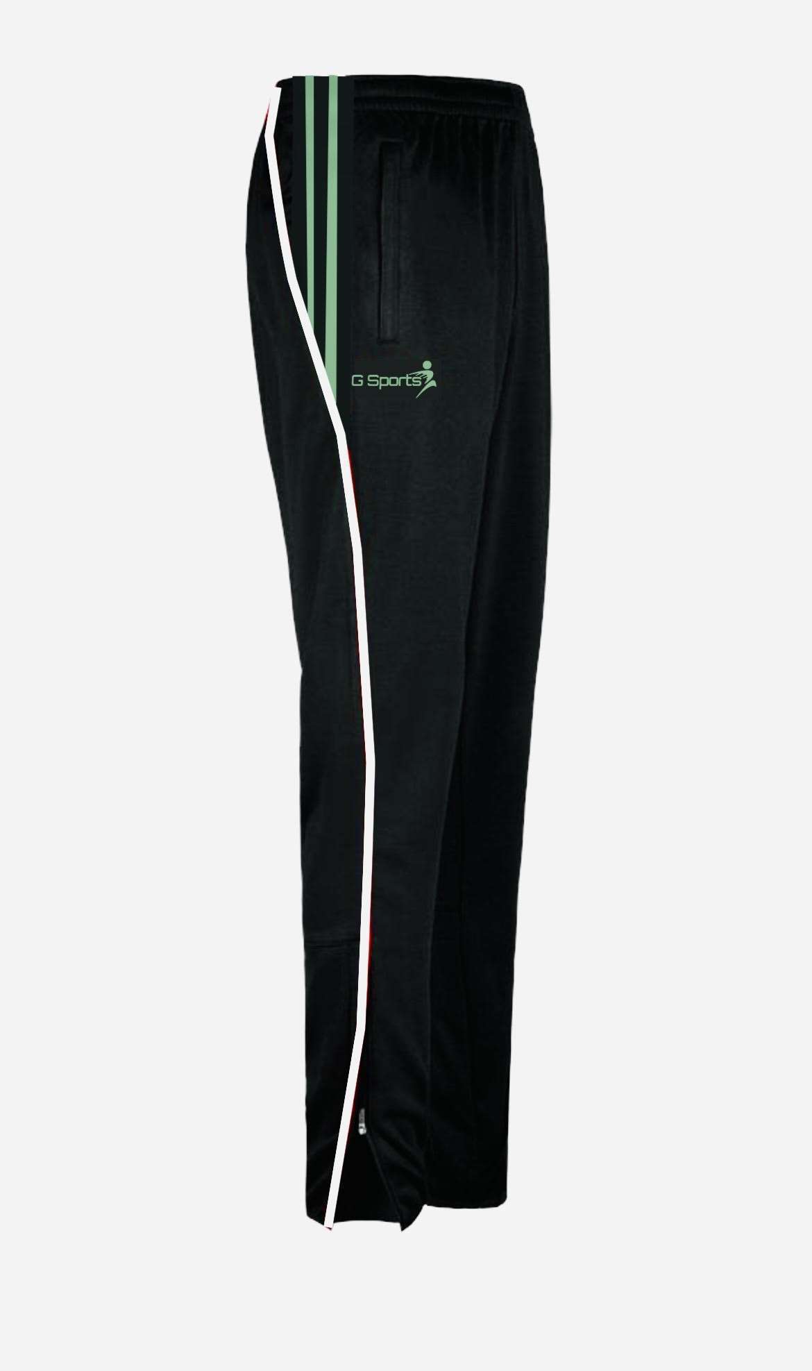 G Sports Tracksuit Bottoms, Skinny fit Black/Green/White