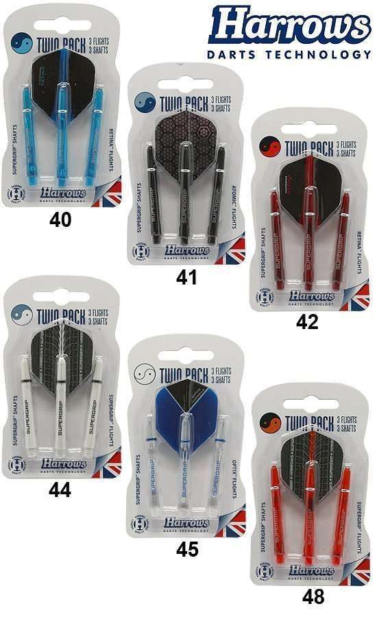 Harrows Twin Pack Dart Flights/Shafts